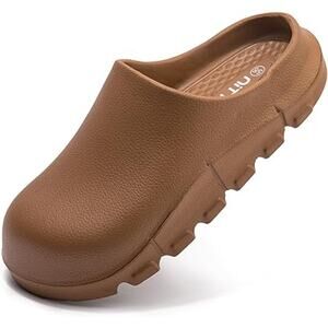 Nitti Womens Size 11/12 Brown Slide On Arch Support EVA Garden Mules Shoes Clogs